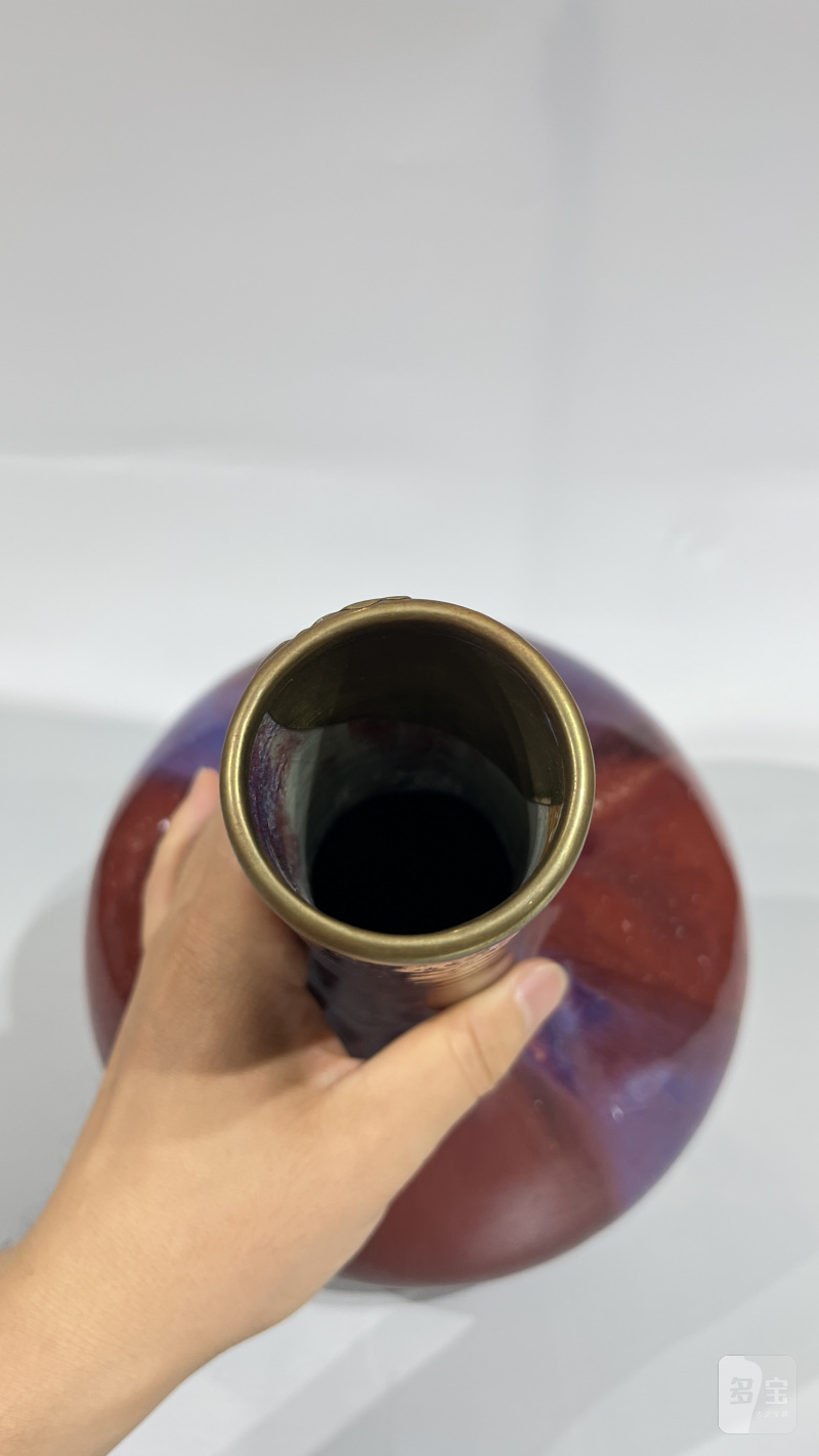 清雍正 窑变釉荸荠瓶 - 图7